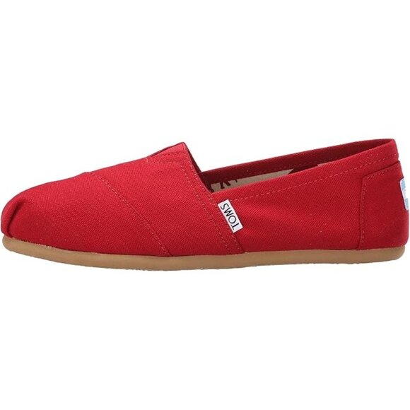 Toms Womens Classic Red Canvas Slip-On Shoes Size 5 Casual Footwear - Picture 4 of 10